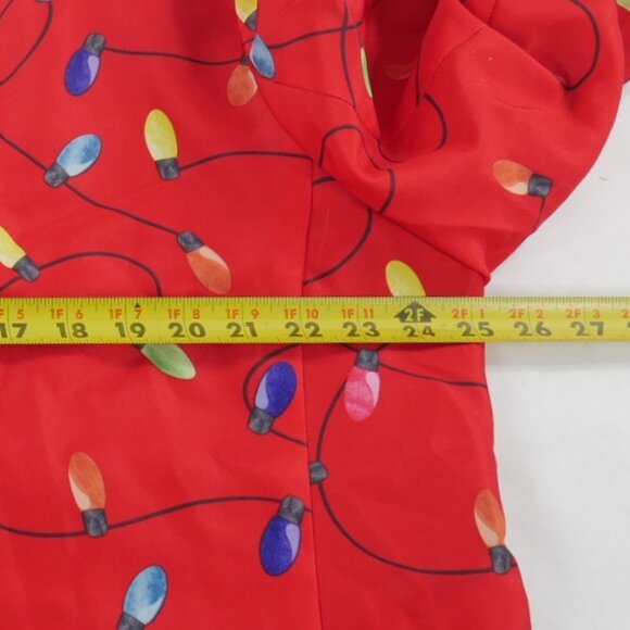 Life of the Party Red Blazer & Pants Christmas Suit Xmas Lights Men's X Large - Picture 6 of 14